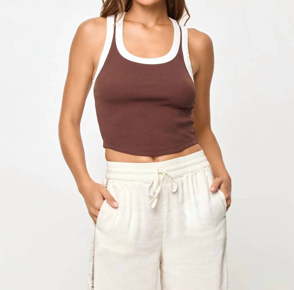 NEW L*SPACE ash tank top in white